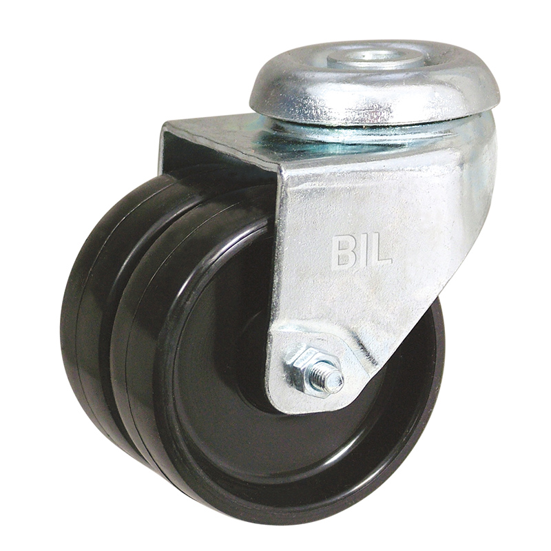 Polypropylene Bolt Hole Swivel Castor 75mm 90kg Load