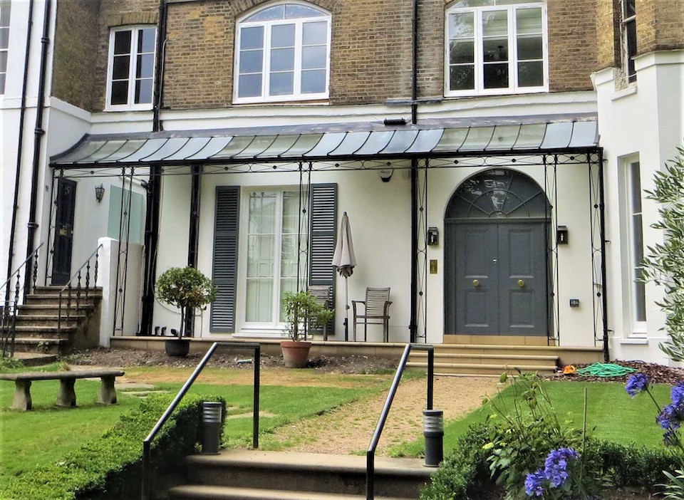 Wrought Iron Veranda with Glazing Bar Roof