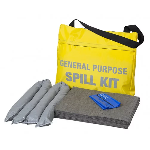 25 Litre General Purpose Spill Kit in Yellow Shoulder Bag