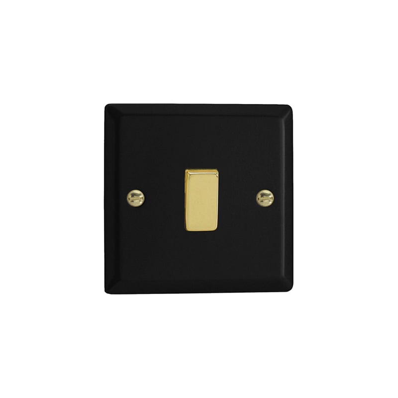 Varilight Vogue 1G 10A Intermediate Rocker Switch Matt Black