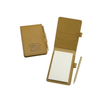 ECO NATURAL LEATHER MINI NOTE PAD.