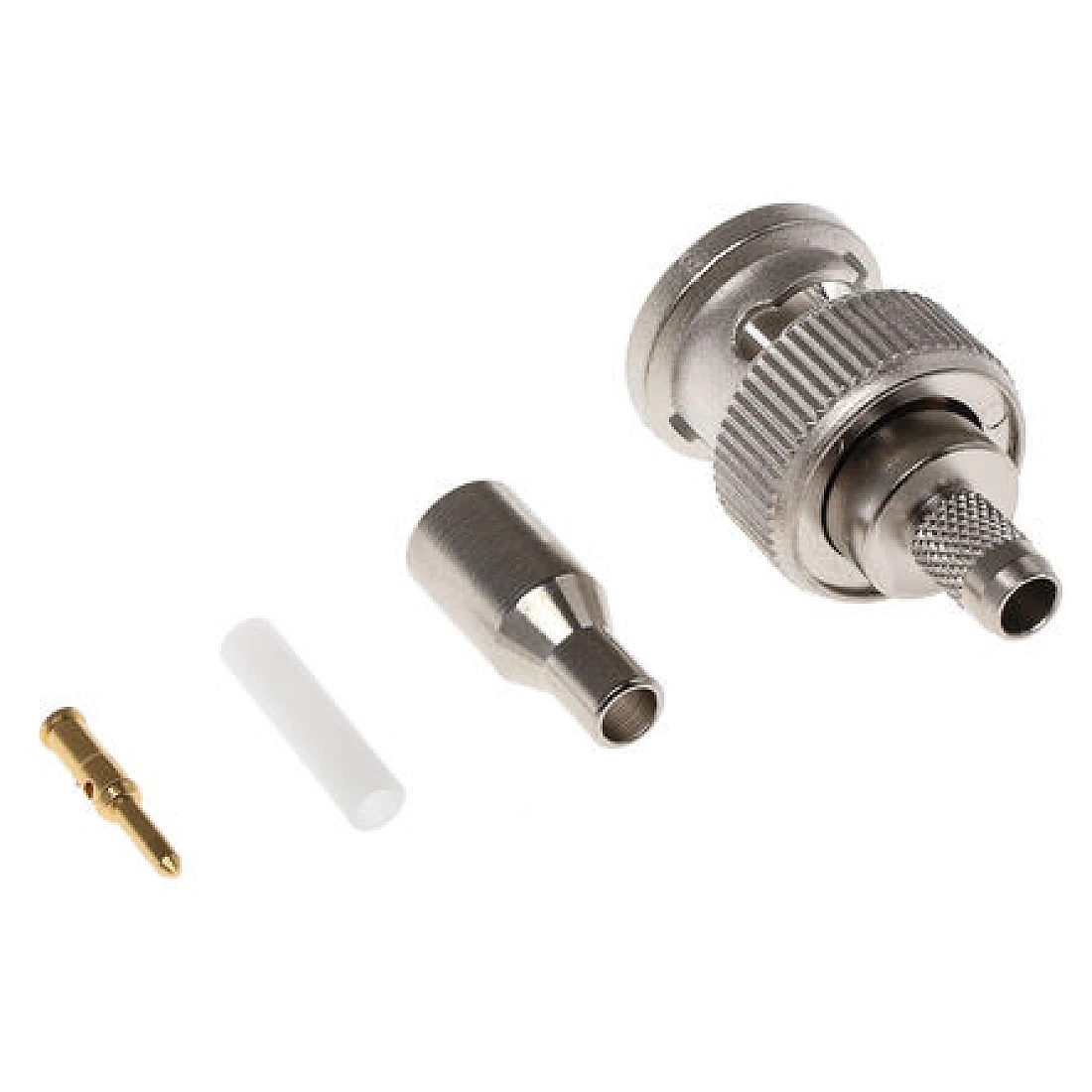Telegartner J01002A0036 (100023460) Straight 75 OHM Cable Mount BNC Connector Plug, Crimp Termination RG179 Nickel