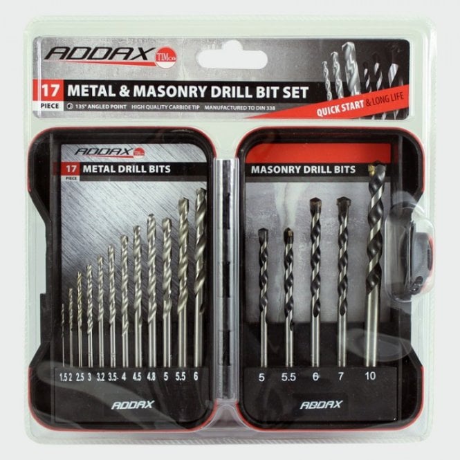 ASSORTMENTS HSS Jobber & Masonry Drills - 17pc Set