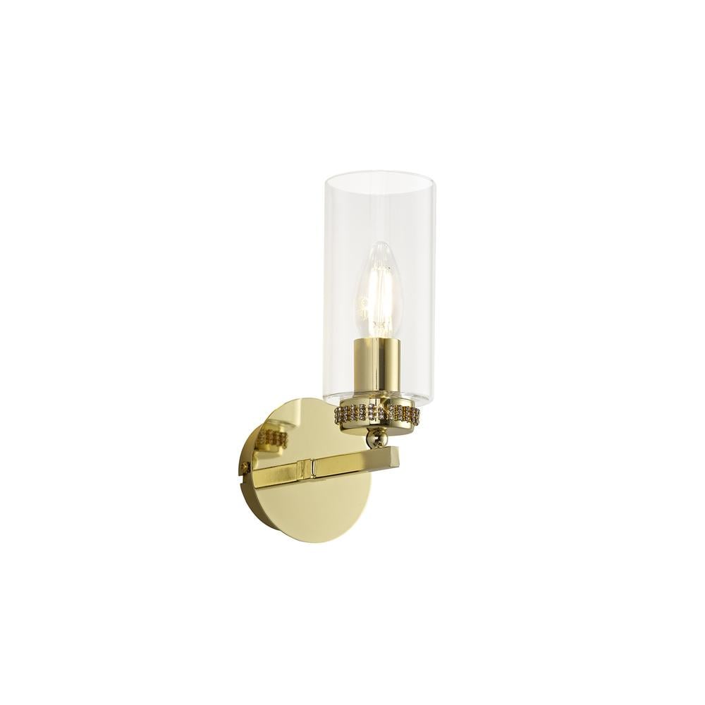 Luxuria Lei Wall Light Switched 1xE14 Polished Gold