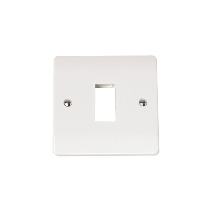 Click Single Plate Single Aperture Modular Switch Plate White PVC