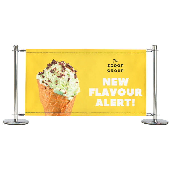 The Scoop Group - Pre-Designed Ice Cream Shop Cafe Barrier Banner