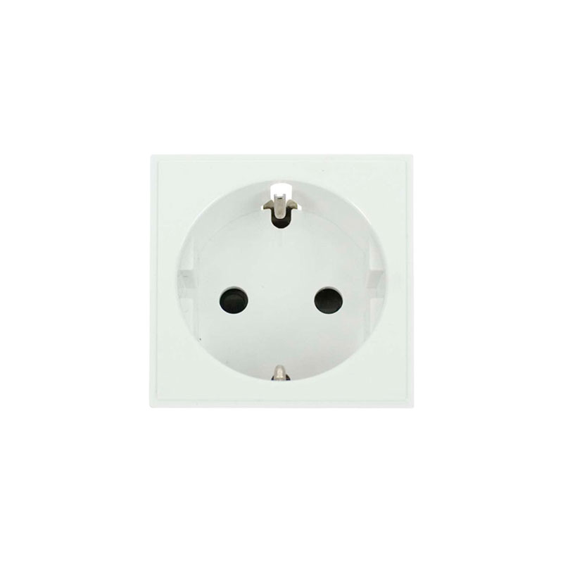 Click New Media 16A European Schuko Socket Outlet Module White