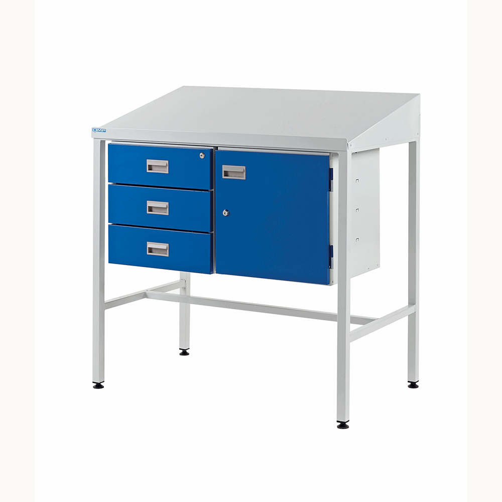 Quick Delivery Team Leader Workstation With Triple Drawer & Cupboard