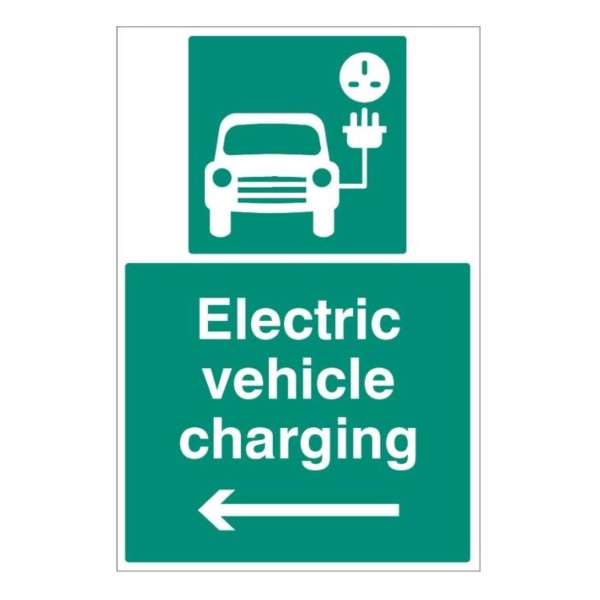 Electric Vehicle Charging Point - Left Arrow