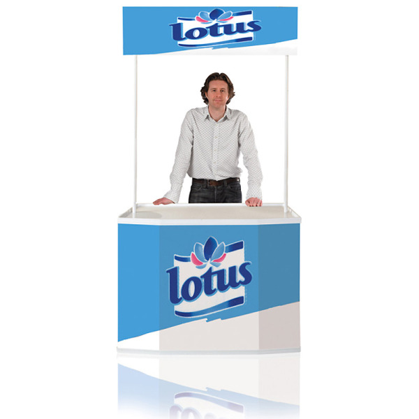 1235mm Wide Portable Flat Pack Marketing Counter