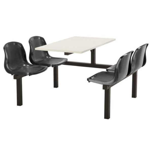 CU90 - 4-Seater Harvey Canteen Unit - 1 Way Access, Black, White