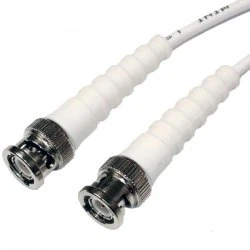 BNC PLUG TO BNC PLUG WITH BOOTS MINIATURE RG59 CABLE ASSEMBLY