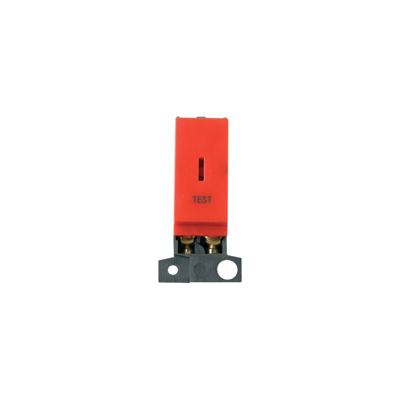 Click MiniGrid 10AX 13A DP Keyswitch Module ‘Test’ Red