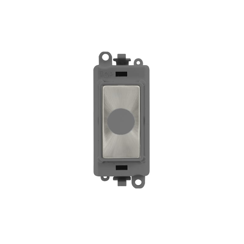 Click 20AX Satin Chrome 20A Flex Outlet Module Insert Grey