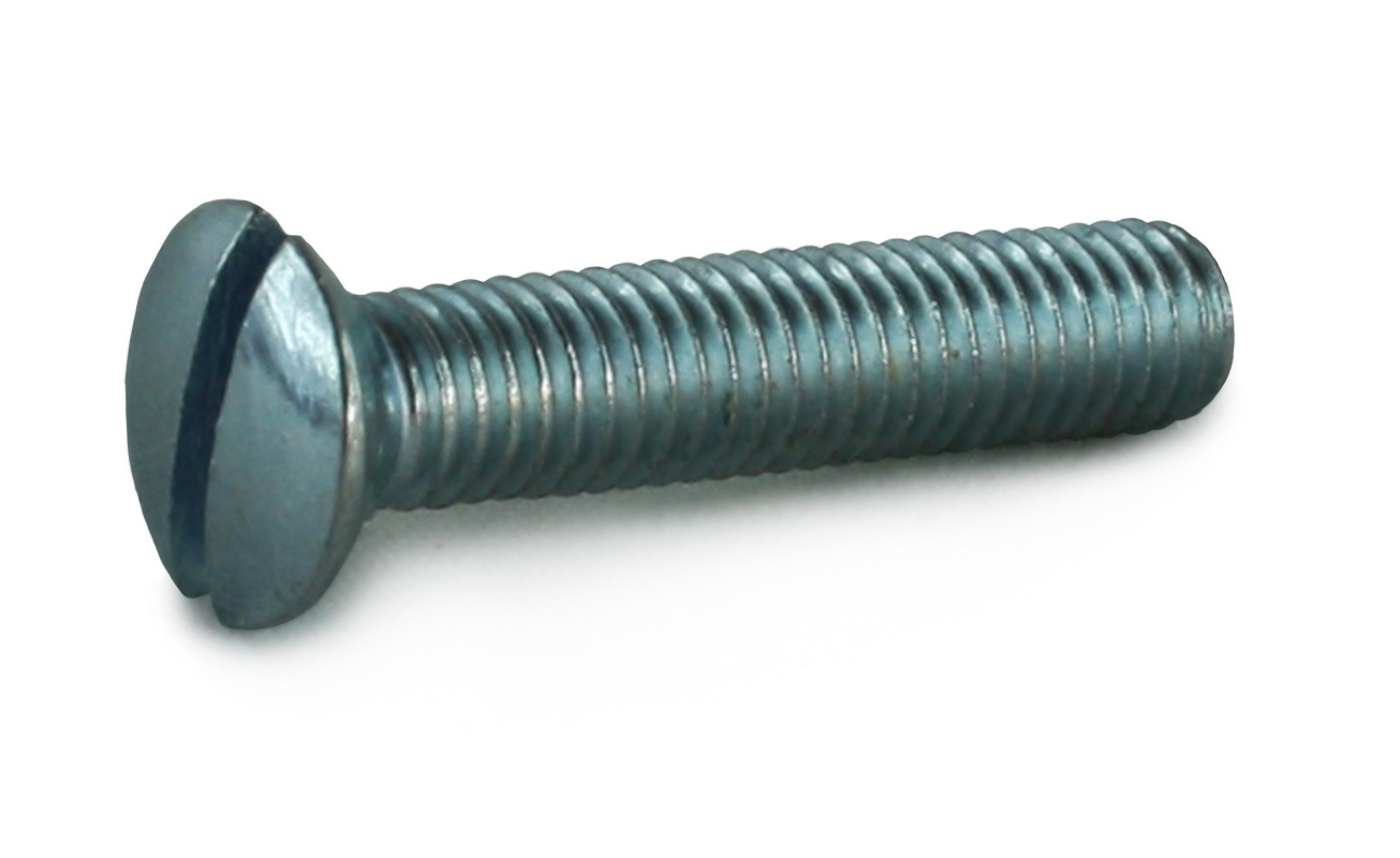 M4x40 Slot Raised CSK Machine Screw BZP