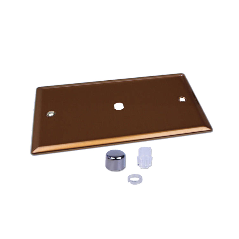 Varilight Urban 1G Twin Plate Matrix Faceplate Kit Brushed Bronze for Rotary Dimmer Standard Plate