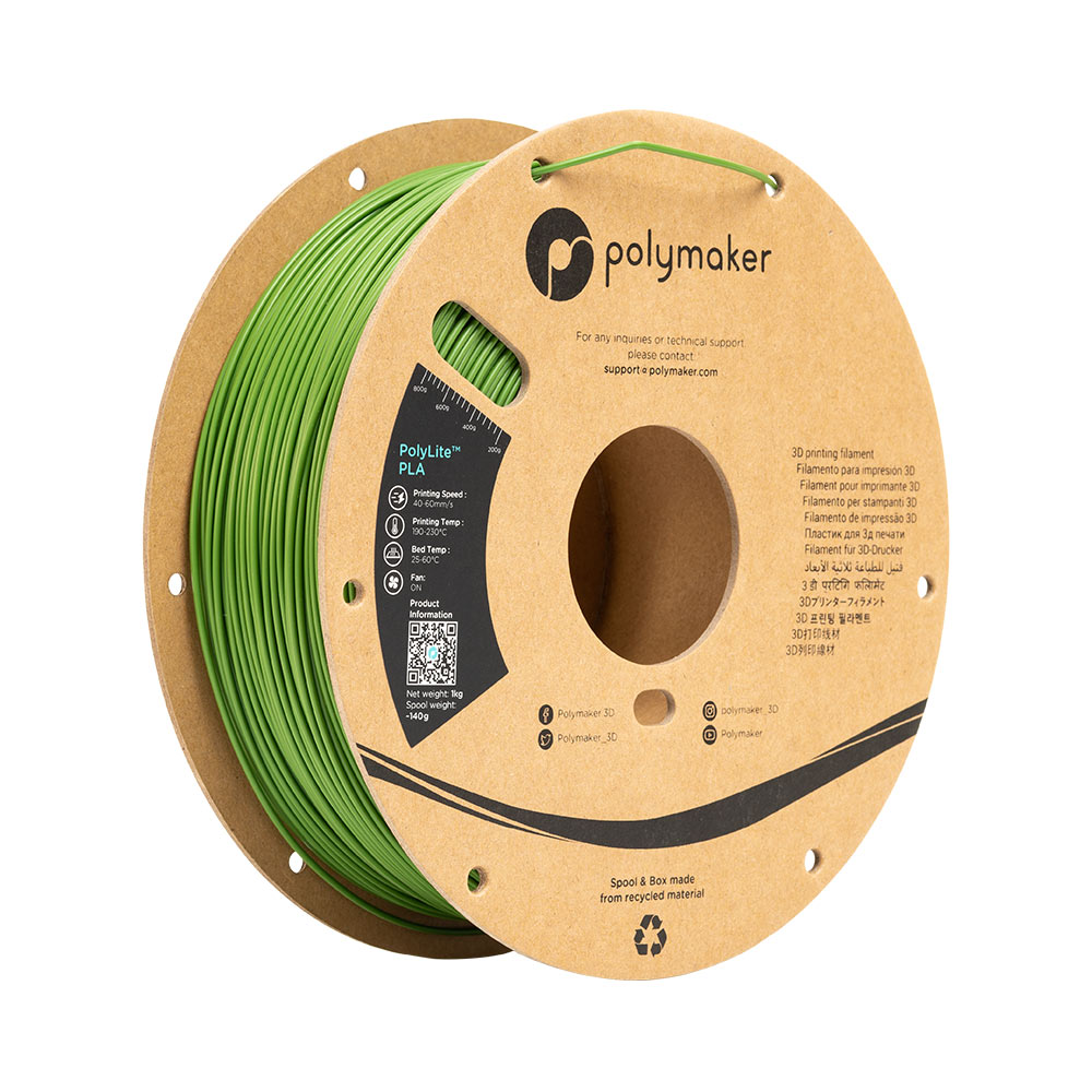 PolyMaker PolyLite PLA 1.75mm Jungle Green 3D printer filament 1Kg