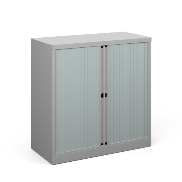 Bisley Systems Storage Tambour Cupboard 1000mm High - Silver