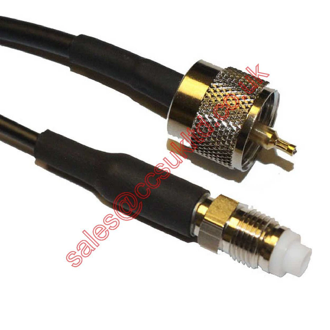 UHF PLUG TO FME JACK CABLE ASSEMBLY RG58CU 0.75 METRE