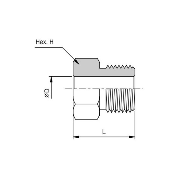 3/4" 20000 PSI Gland 316 Stainless Steel Medium Pressure Fitting