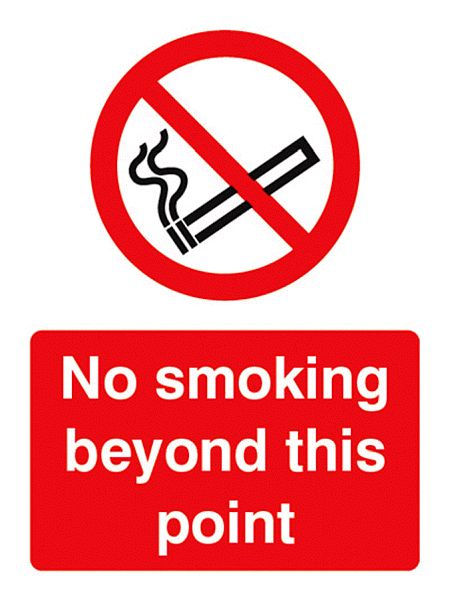 No smoking beyond this point