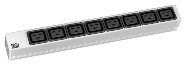 BN00-333.815 - BachMann - Basic PDU, Horizontal 1U, 8x C19 Outlets (C20 Input)