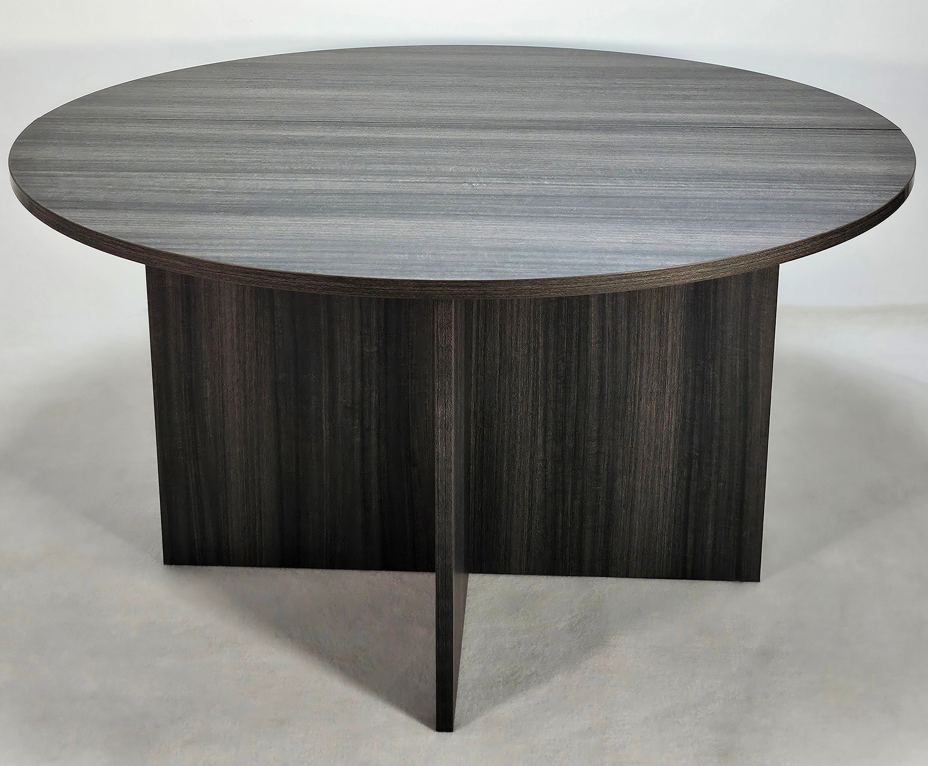 Specialising In Modern Grey Oak Round Meeting Room Table - 1400mm - CF-140P UK