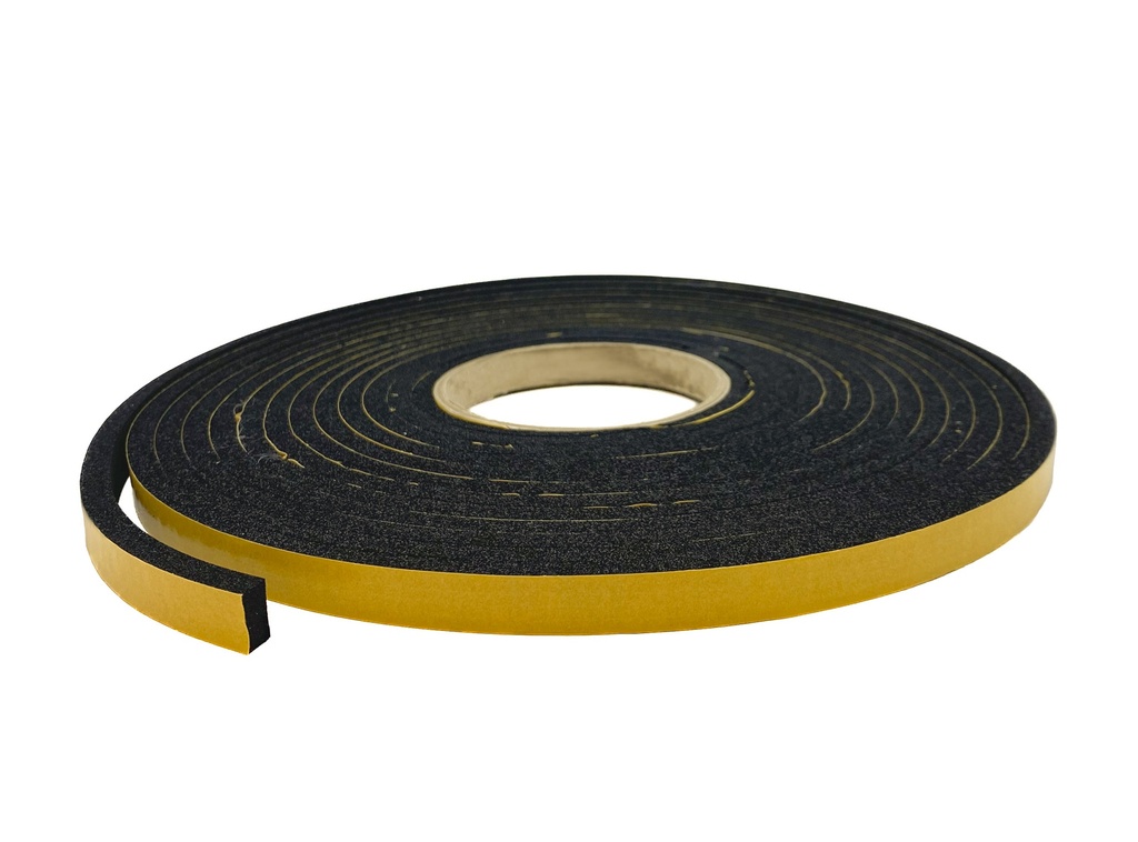 Sponge Weatherstrip Tape For Draught Proofing - 12mm x 5mm x 6m
