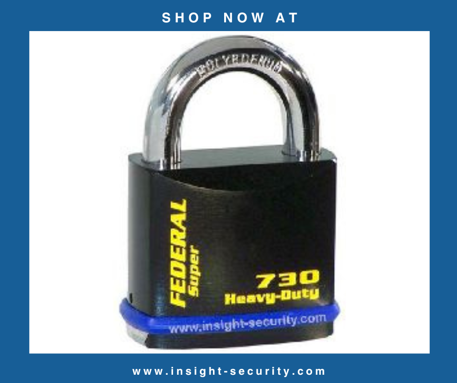 Federal FD730 Ultra Secure Open Shackle Padlocks - CEN4 Rated / Sold Secure Silver (61mm body)