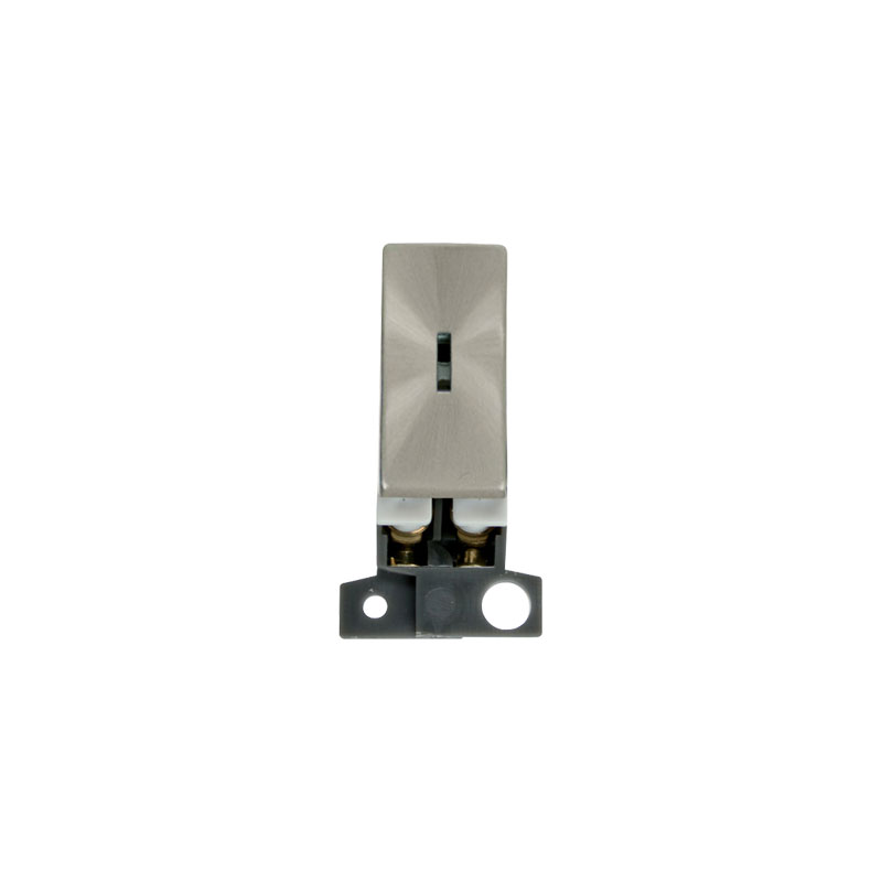 Click MiniGrid Ingot 10AX 2 Way Keyswitch Module Brushed Stainless