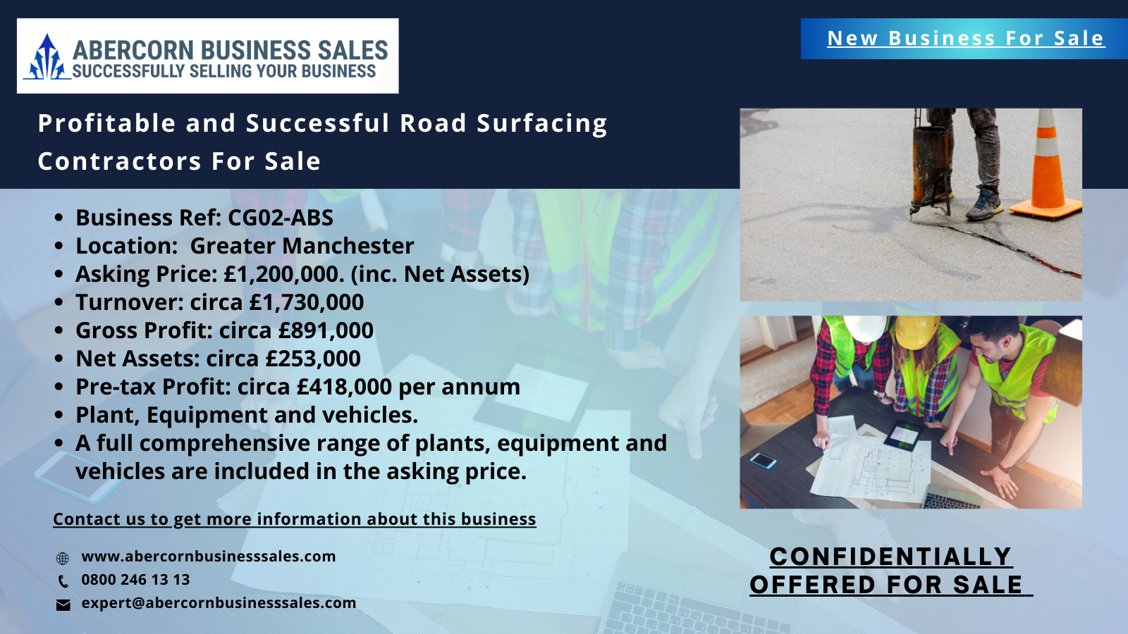 CG02-ABS - Profitable and Successful Road Surfacing Contractors For Sale