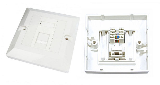 WP-LC-C6-LFP-K1 CAT6 Wall Point - Single Loaded Faceplate Kit SG LC