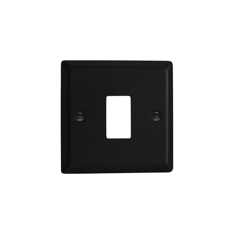 Varilight Urban 1G Plate Matt Black with York Single Plate (Standard Plate)