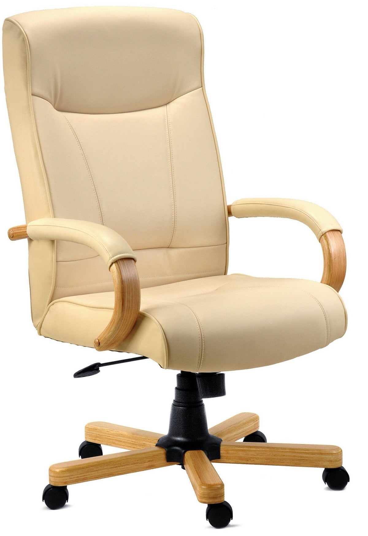 Specialising In Cream Bonded Leather Executive Chair - KNIGHTSBRIDGE North Yourkshire