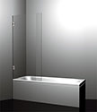 Contemporary Bath Shower Screen 10mm Glass (64B)