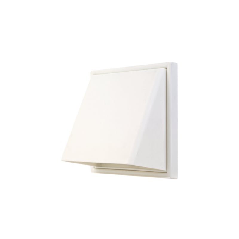 Manrose Cowled Wall Outlet Grille REC Spigot White