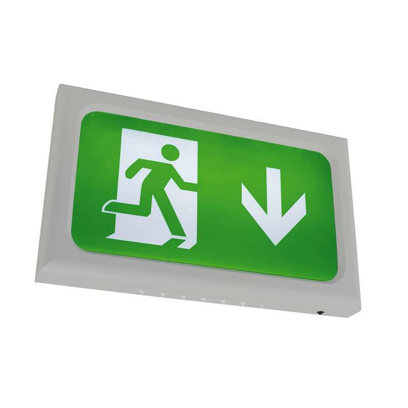 Ansell Encore LED Exit Sign 2.6W Silver Grey