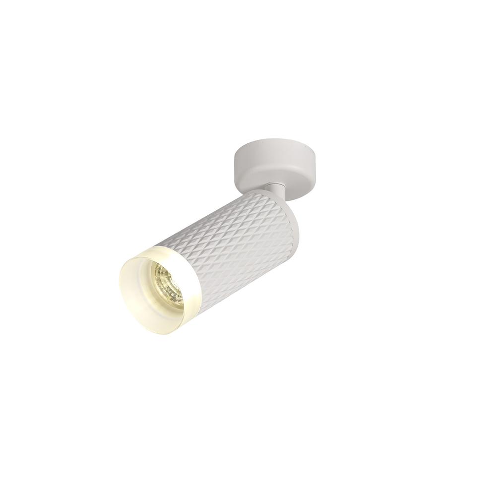 Luxuria Swirl 6.5cm Adjustable 1 Light Surface Mounted Ceiling/Wall Spot Light GU10 Sand White/Acrylic Ring