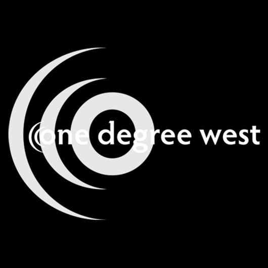 one degree west