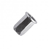 Blind Rivet Nut - Hexagon Body - Steel Zinc Plated - Cylindrical Head