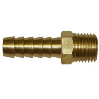 Hosetail 6mm- Brass - 1/4" Male Threaded