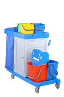 Multi Purpose Hospital Cleaning Trolley/Cart ''Hospital 26'' -  With Closed Cabinet