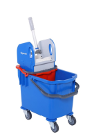 KENTUCKY MOP BUCKET WITH WHEELS & DOUBLE BUCKET FOR DIRTY WATER - 25L