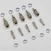 Water Fed Pole 5 Sets Of 6 mm Rectus 21 Male/Female Connectors + O Rings Clips