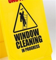 Warning sign - "Caution Window Cleaning in Progress"