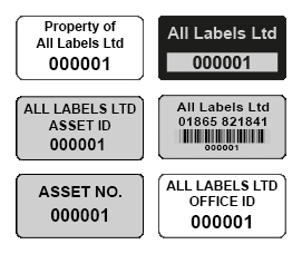 Company Asset Self-Adhesive Labels