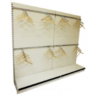 Wall Shelving / Clothing 1000Mm 2 X Bays Joining Together With Wooden Coat Hangers