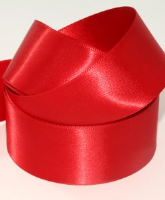 Scarlet Dk Red ( Col 850 ) Single Faced Satin Ribbon