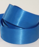 Monaco Blue ( Col 645 ) Double Faced Satin Ribbon x 20 Metre Roll