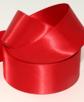 Scarlet Dk Red ( Col 850 ) Double Faced Satin Ribbon x 20 Metre Roll